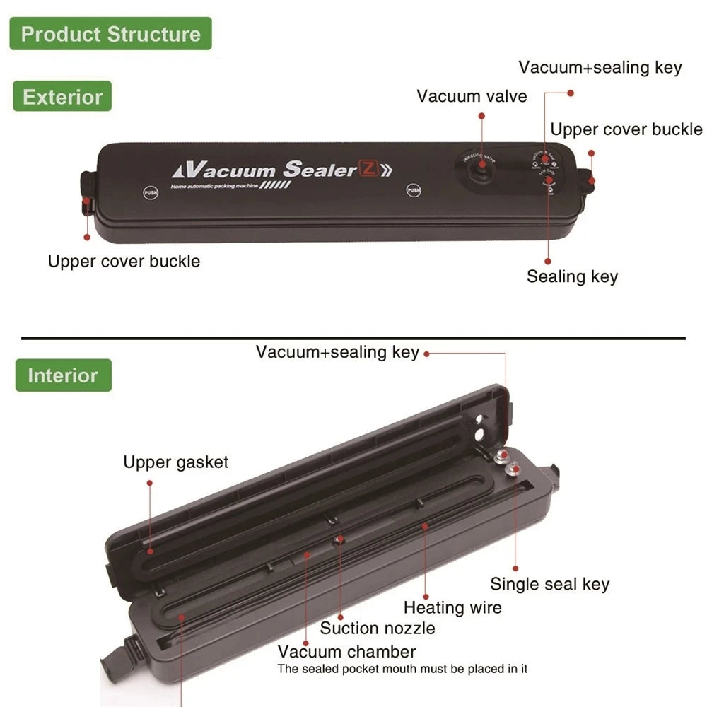 Mi Vacuum Sealer Packaging Machine Household Food Automatic Vacuum Sealing Machine Small Plastic Sealing Machine Vacuum Ma