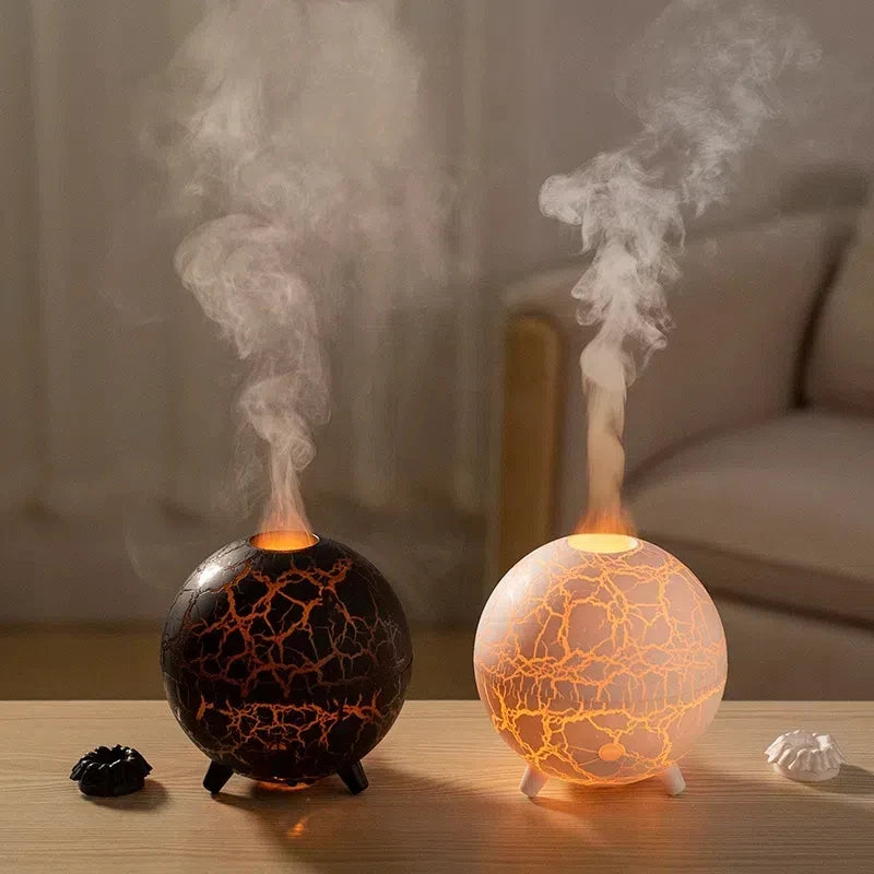 New Creative Ultrasonic Planet Aromatherapy Air Humidifier 200ML USB Spray Fragrance Essential Oil Diffuser Colorful Crack Flame