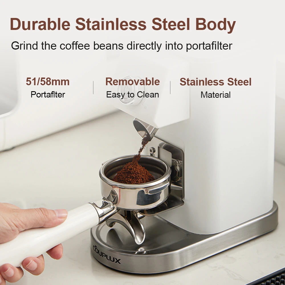 Couplux Coffee Grinder, Coffee Bean Grinder for Home Use with Precise Grinding, Detachable Funnel Stand, Anti-static Design, 24