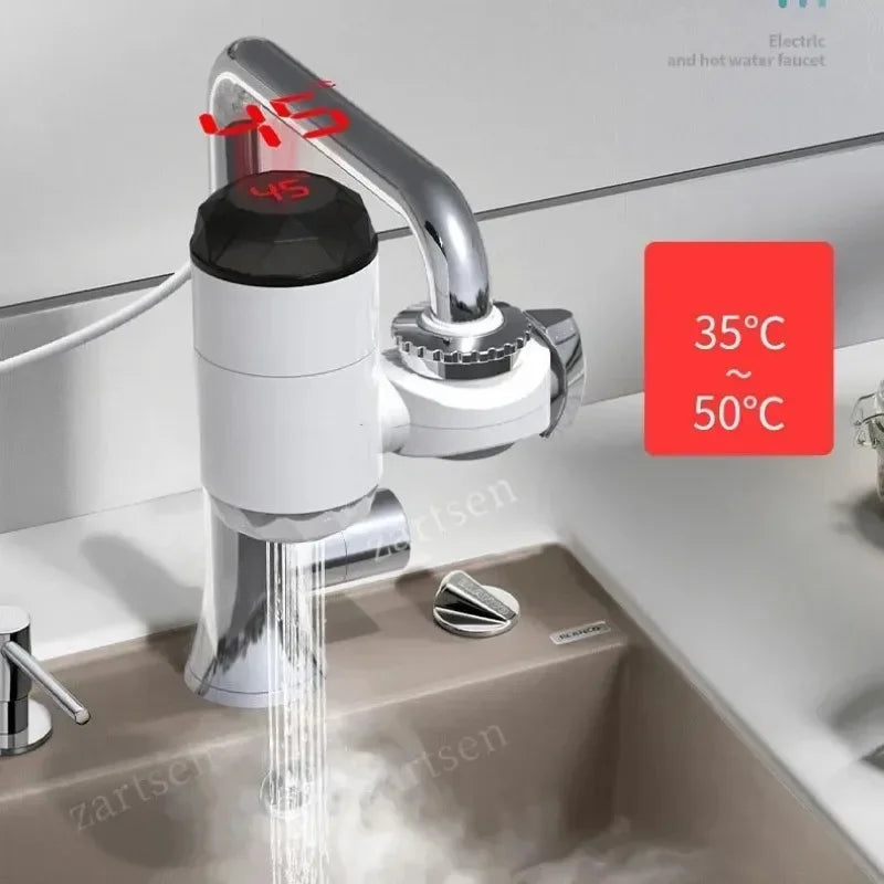 3000W Kitchen Electric Water Heater Tap Instant Hot Water Faucet Heater Cold Heating Faucet Tankless Instantaneous Water Heater